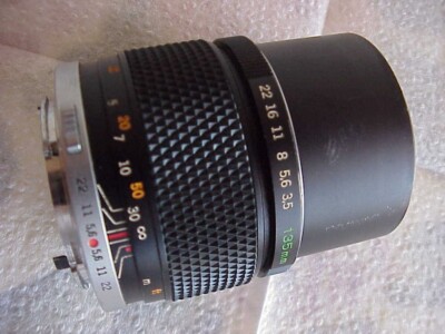 OLYMPUS OM-SYSTEM E. Zuiko AUTO-T 135mm Lens, f/3.5 Manual Focus