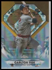 2022 Topps Chrome Update Carlton Fisk Diamond Greats Die Cuts Boston Red Sox