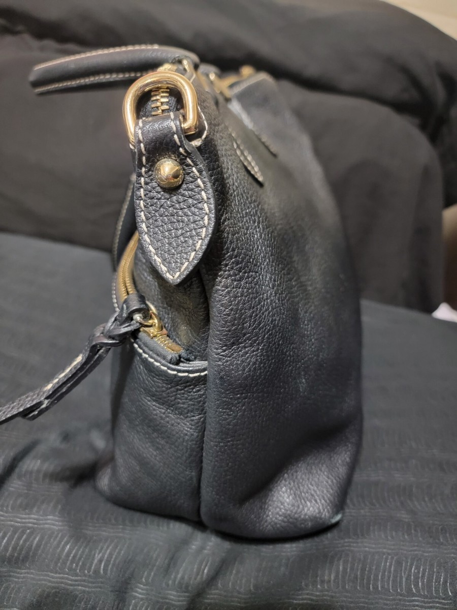 Dooney & Bourke Borsa A Secchiello In Pelle Granulata, Colore Osso, Tracolla Regolabile, 23x13x29 Cm - Made In USA