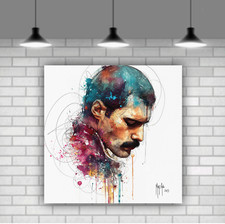 Freddie Mercury Canvas Wall Art Print Patrice Murciano Printed Colourful Décor