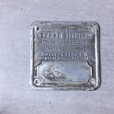 Citroen Type 11, Serie E, Typenschild, 20/30er Jahre, Racer, Rennwagen, Specials