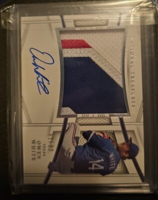 OWEN WHITE 2023 National Treasures Rookie Patch AUTO Card /99 RANGERS RPA