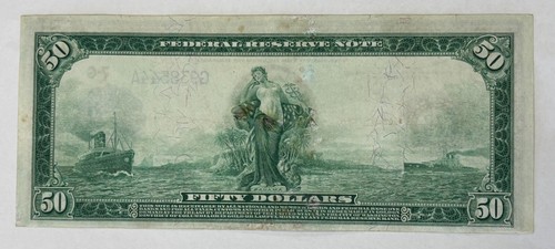 FR1039A 1914 $50 FIFTY DOLLARS FRN FEDERAL RESERVE NOTE CHICAGO, IL -NICE DETAIL - Picture 4 of 7