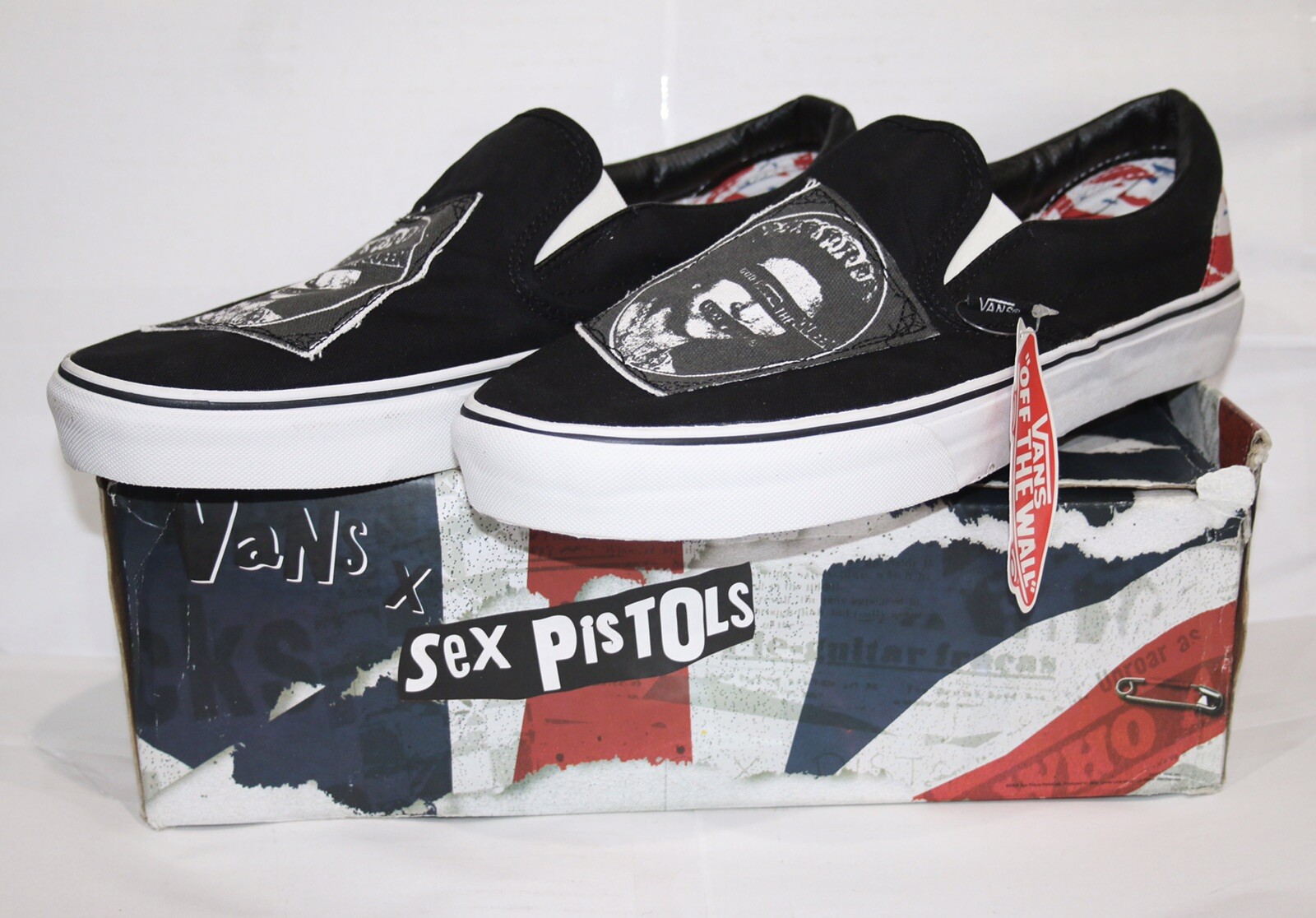 Vans Classic Slip-on X Sex Pistols "God Save The Queen" MEN US 12 Punk Rock Rare