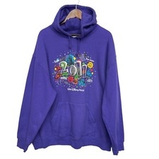 Disney Parks Hoodie Sweater Women XXL Blue 2011 Walt Disney World Cotton