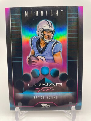   2024 Topps Midnight Football   Bryce Young   LT-1 Lunar Tide Insert  