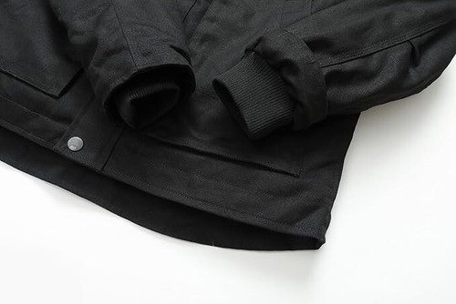 Herren schwarz gesteppt Flanell gefüttert lose lässig wasserdicht Arbeitskleidung Jacke Größe L - Bild 6 von 6