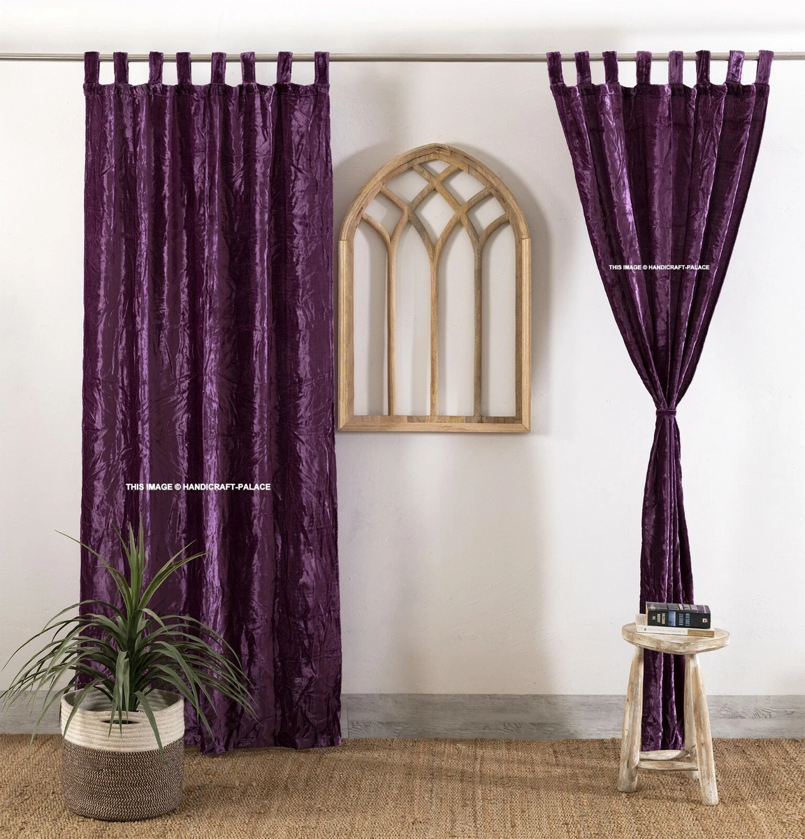 Blackout crushed sale velvet curtains