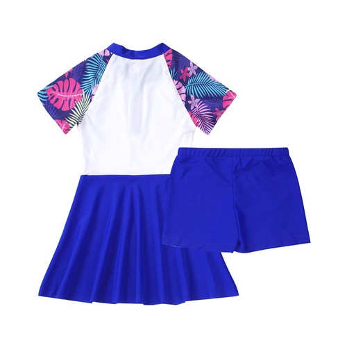 Kids Girl Swimsuit Pleated Bathing Suit Workout Wetsuit A-line Costume Ruffled - Picture 43 of 74