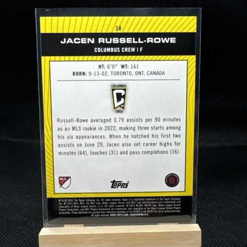 Azulejo de fútbol 2023 Topps MLS #38 Jacen Russell-Rowe - Imagen 2 de 2