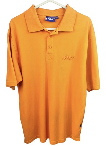 Polo Asics uomo arancione taglia media ottime condizioni manica corta misto cotone logo