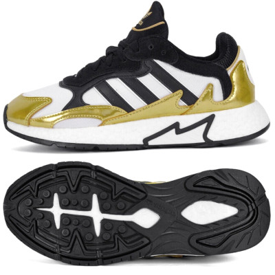 Adidas Tresc Run Sneaker Damen Freizeit Sport Schuhe nmd zx weiß/schwarz/gold 40