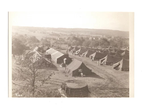 New ListingWWII WW2 Original Photo Military Tent City at 'Rioz' 1940s *READ*