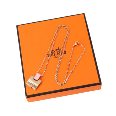【HERMES】EILEEN PENDANT NECKLACE ペンダント ネックレス Hermes Eileen Pendant Necklace (Pink/Rose Gold) | Rent
