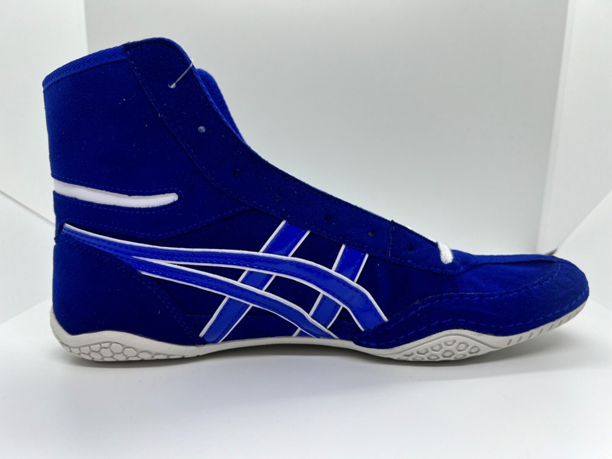 asics Boxing Wrestling Shoes Blue Blue Line White 1083A001 EX-EO