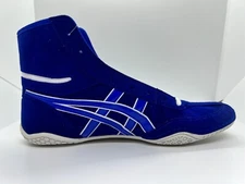 asics Boxing Wrestling Shoes Blue Blue Line White 1083A001 EX-EO NEW TWR900