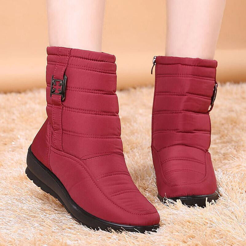 Botas De Invierno Para Mujer Zapatos De Nieve Impermeables Cálidas Botines  Moda