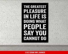 Motivational Vinyl Banner - Inspirational Life Quote Decor