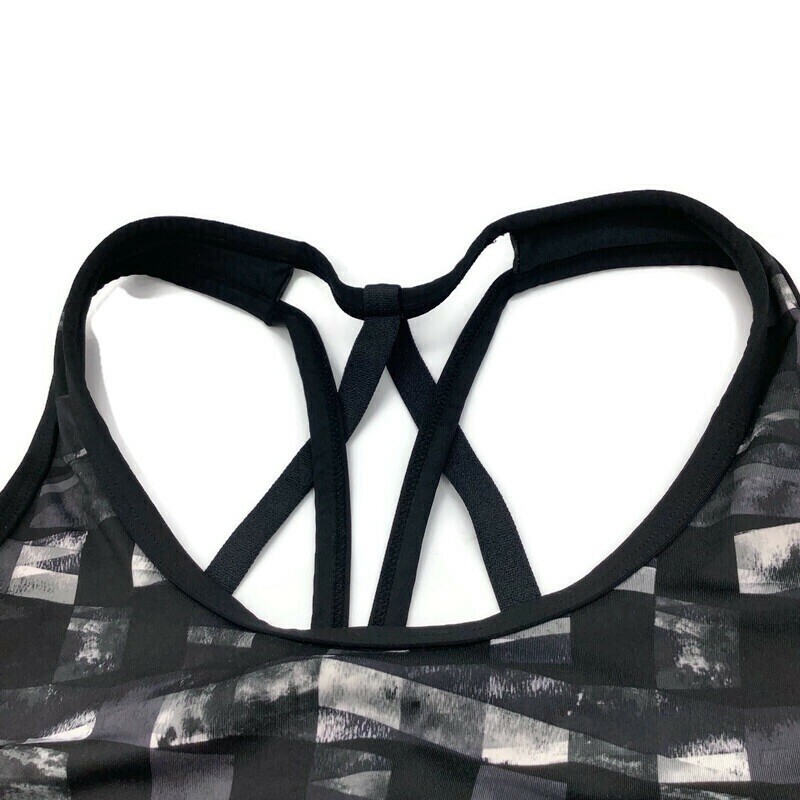 MARIKA Sports Bra Size Medium Black And Grey Strappy Back Non Padded Cup  Size B 