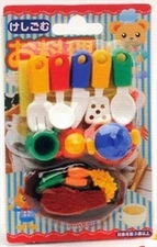 New Japanese Iwako Cooking Take Apart Eraser Set #1028 S-1839