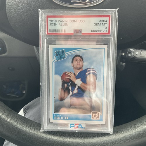 Josh Allen 2018 Panini Donruss Rated Rookie PSA 10 Rookie #304 Buffalo Bills RC