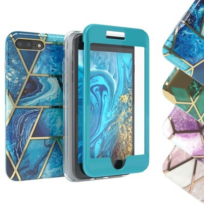 EAZY CASE für Apple iPhone 8 / 7 Plus Full Cover Hülle IMD Displayschutz Silikon