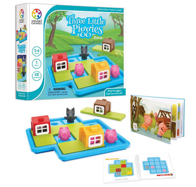 Smart Games Drei kleine Schweinchen Deluxe Vorschule Puzzle Spiel