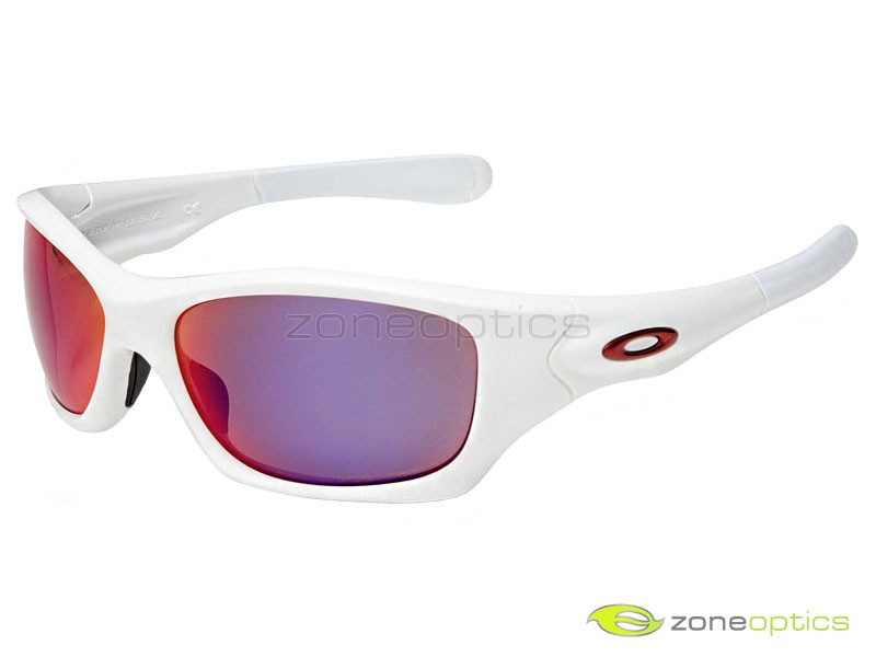 Oakley Pit Bull Polarized Sunglasses OO9161-07 Matte White/OO Red