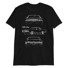 1972 Chevy Monte Carlo Classic Car Outline Short-Sleeve Unisex T-Shirt S-5XL