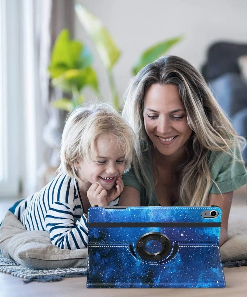 90 Degree Rotating Stand Leather Protective Cover For iPad Air 4th Gen Case 2020 - Image 2 of 4