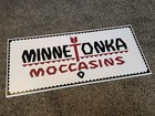 RARE Vintage Double-sided Minnetonka Moccasins Sign Wood Store Display — photo 3