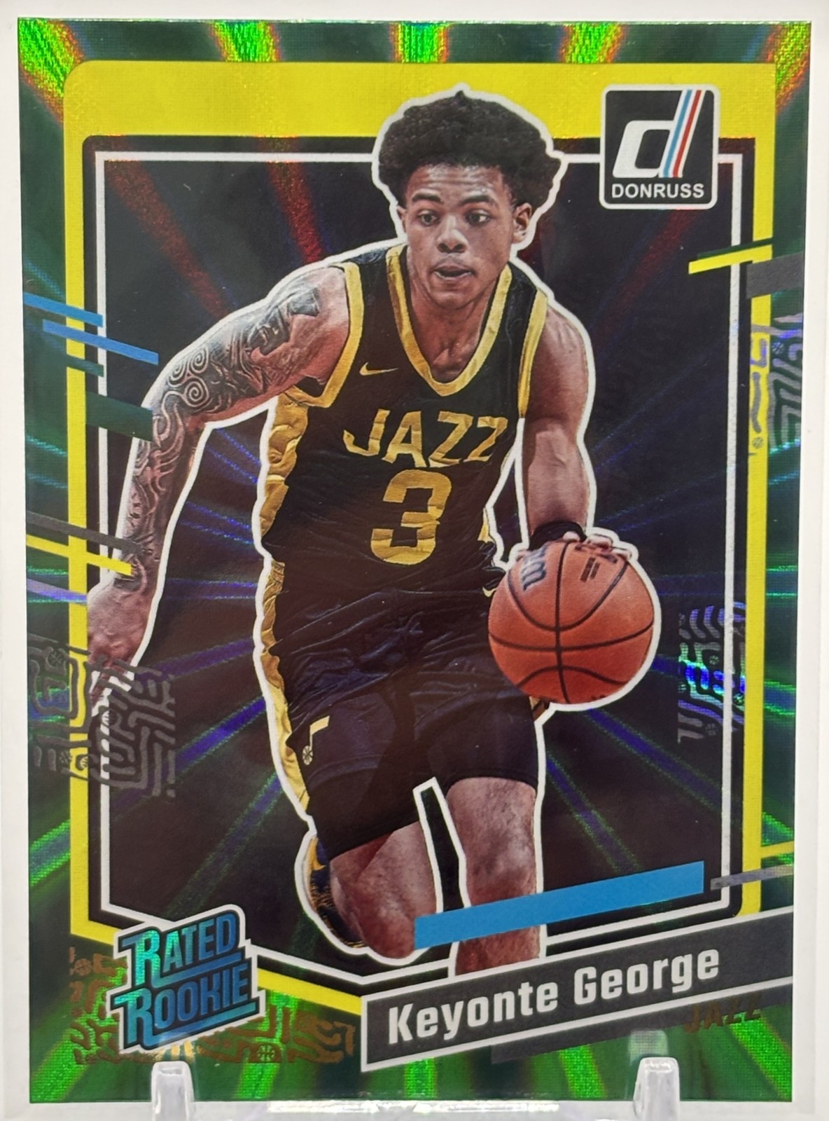 2023 Panini Donruss Keyonte George #244 Red and Gold Laser Holo RC Rated Rookie