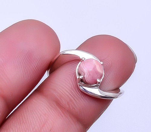 Rhodochrosite - Argentina Solid 925 Sterling Silver Ring S.6 R16, Valentin's Day