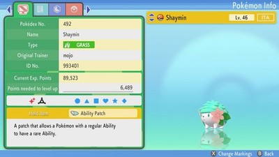 Pokemon Strahlender Diamant & Leuchtende Perle 6IV Shiny SHAYMIN MAX EVs