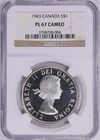1963 1$ SILVER DOLLAR ELIZABETH II CANADA NGC PL67CAMEO