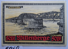 RARE GERMANY  1921 - STADT  WITTENBERGE - 50 Pfg - AU/UNC - GrM 1444.1