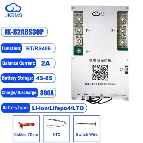 JK Smart BMS 4S-8S 100A-300A Li-Ion LiFePo4 Active Balancer BMS BT/RS485 Posten - Bild 25 von 30