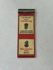 Ritz Carlton Boston New York City Fragile Matchbook Cover 850
