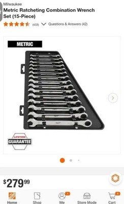  NEW  Milwaukee 15pc Metric Ratcheting Combination Wrench Set