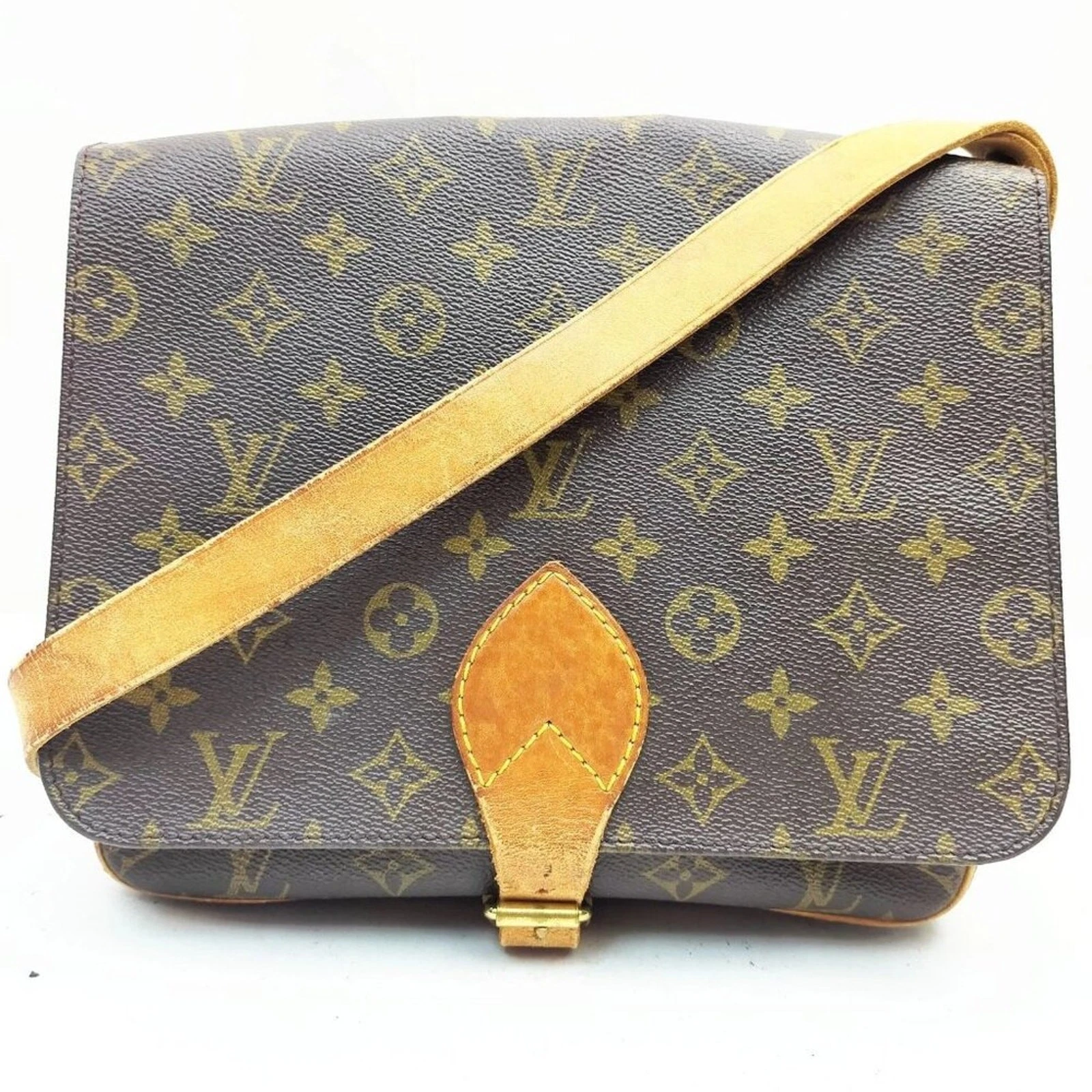 Authentic Louis Vuitton Cartouchiere GM Monogram Shoulder Bag 194-112025