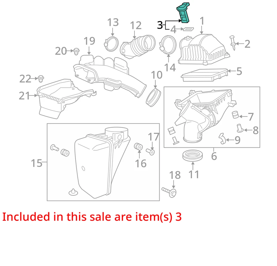 2020 Honda Pilot Mass Air Flow Meter Sensor MAF OEM 38K Miles - LKQ400153880 - Image 4 of 4