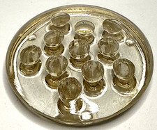Vintage Flower Frog 11 Holes Clear Glass 3.5  Across