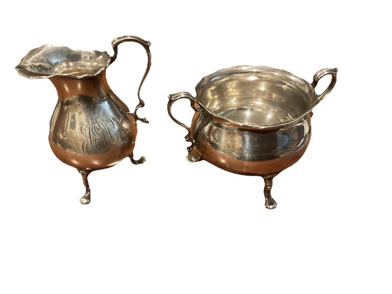 Vintage Tiffany & Co. Sterling Silver Creamer and Sugar Bowl Set