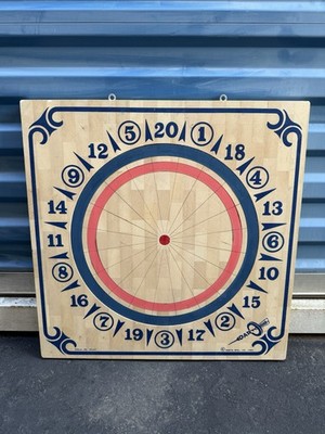 Vintage 1982 Darto American Dart Board Genuine Basswood Wooden Dartboard 20 Pt