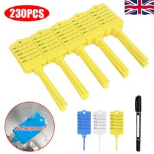 230PCSCar Key Tags Multi Purpose Self Tie To Identify Your Vehicles 3 Colors UK