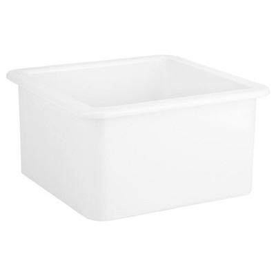 18'' Derin Square Undermount Fireclay Prep Sink - White