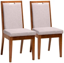 Baxton Studio Octavia 17 3/4" Wide Gray Fabric Dining Chairs Set of 2