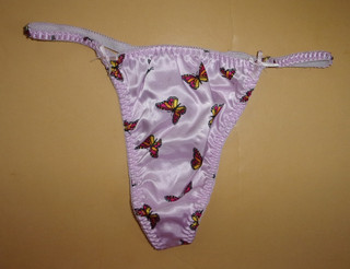 Joe Boxer Vintage Light Purple Butterfly Second Skin String Thong Panties Size 6