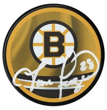 Tom Fergus Autographed Boston Bruins Reverse Retro Puck NO TARIFFS