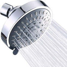 Shower Head High Pressure Rain Fixed Showerhead 5-Setting with Adjustable Metal